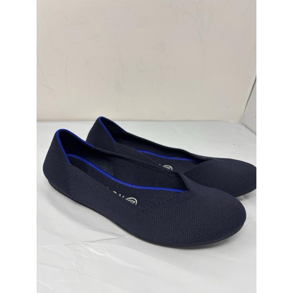 Rothys Women's Size 7 Navy Blue Round Toe Slip-On Ballet Flats